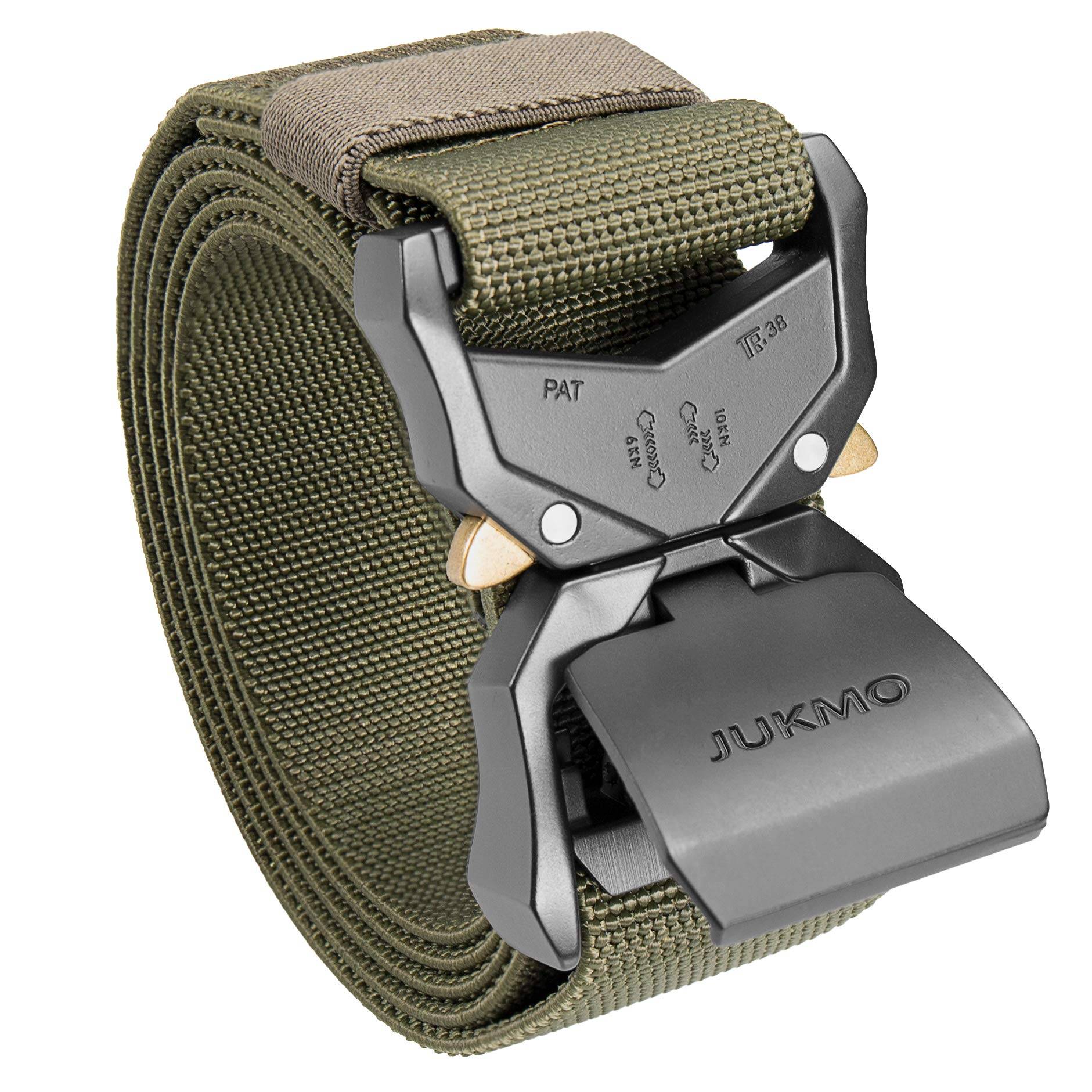 Tactical Belt, Military Hiking Rigger 1.5" Nylon Web Work Belt with Heavy Duty Quick Release Buckle