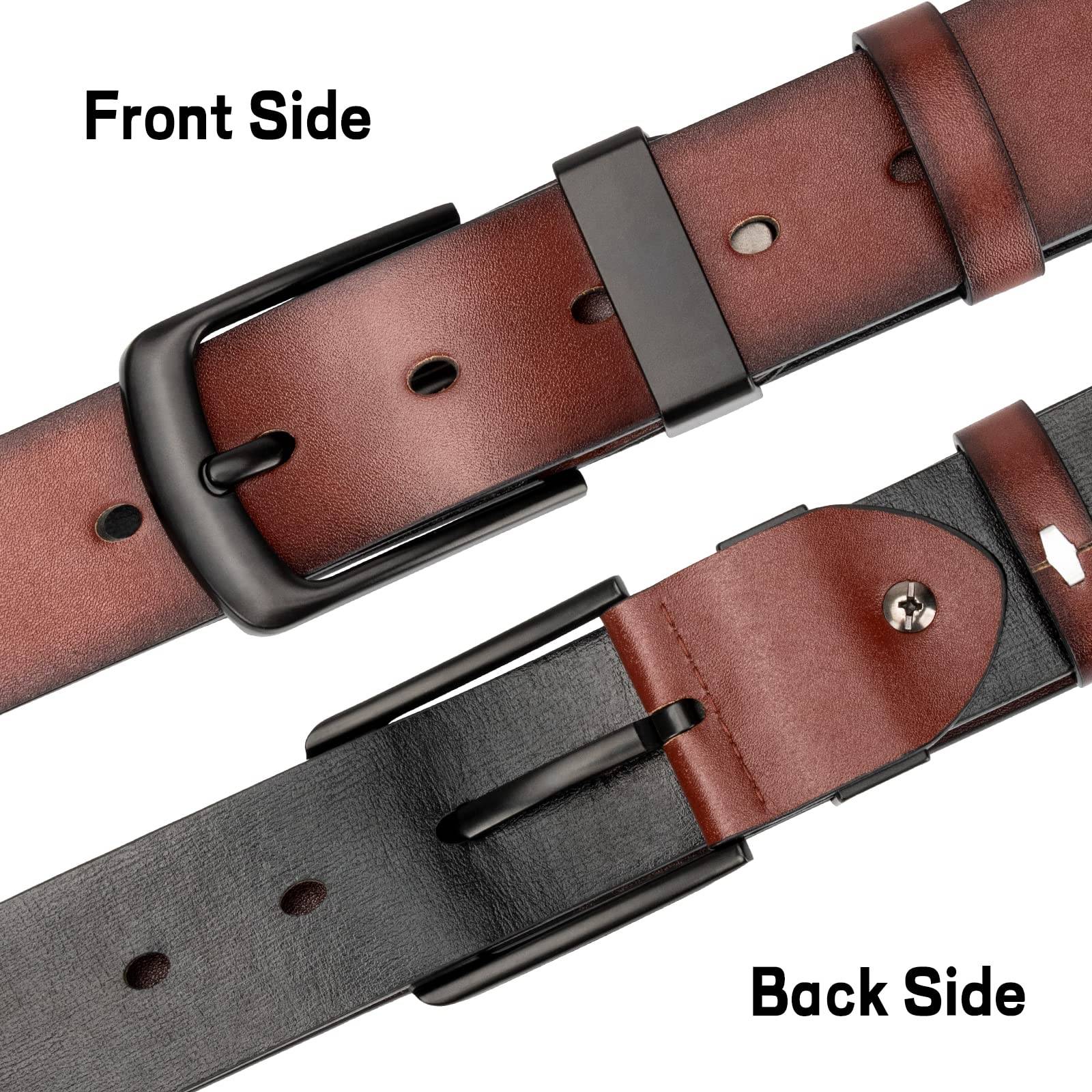 Mens Casual Dress Belt, Mens Leather Belt, Leather Belt Men, Black Waist Belt