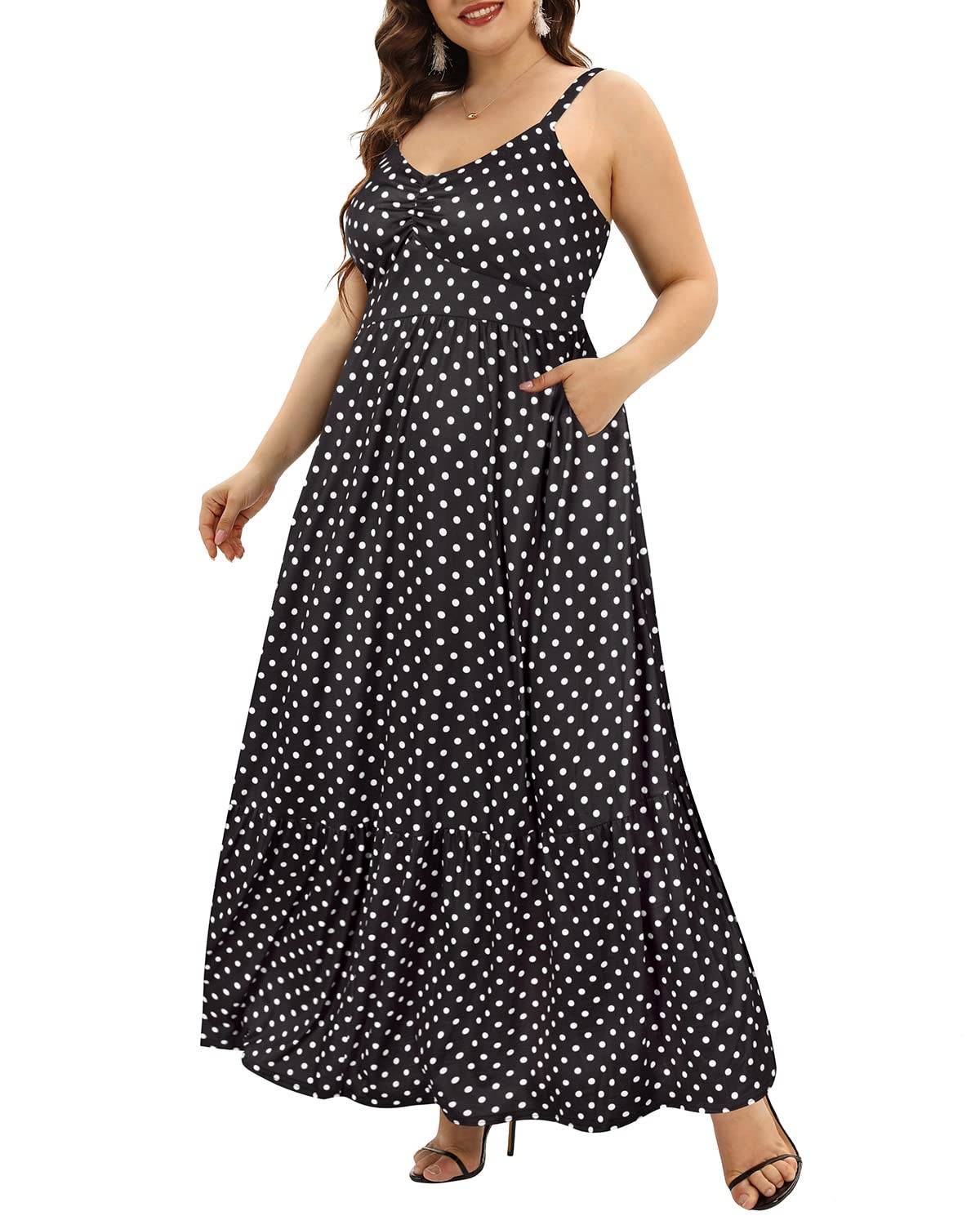 Women's Plus Size Maxi Sun Dress Sundress Pockets