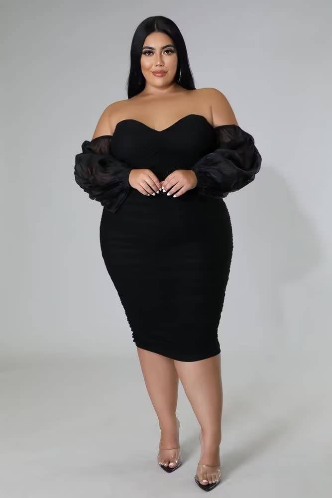 Women's Plus Size Midi Party Dress