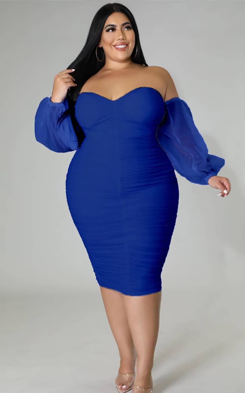 Women's Plus Size Midi Party Dress