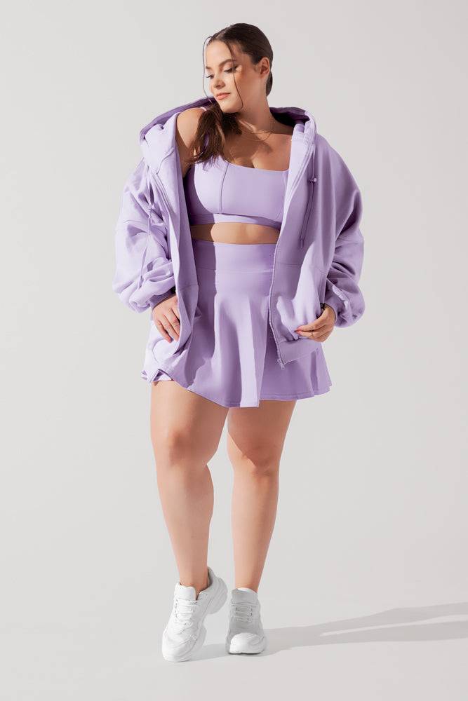 Zip Cloud Hoodie - Digital Lavender