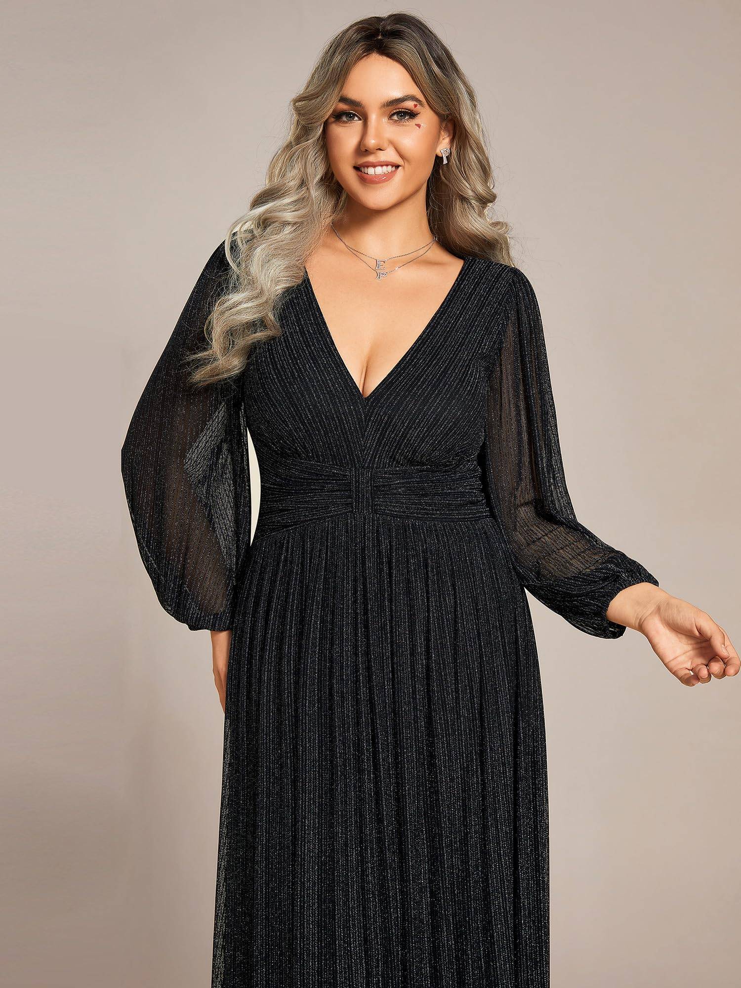 Women's Glitter Evening Formal Dresses Plus Size