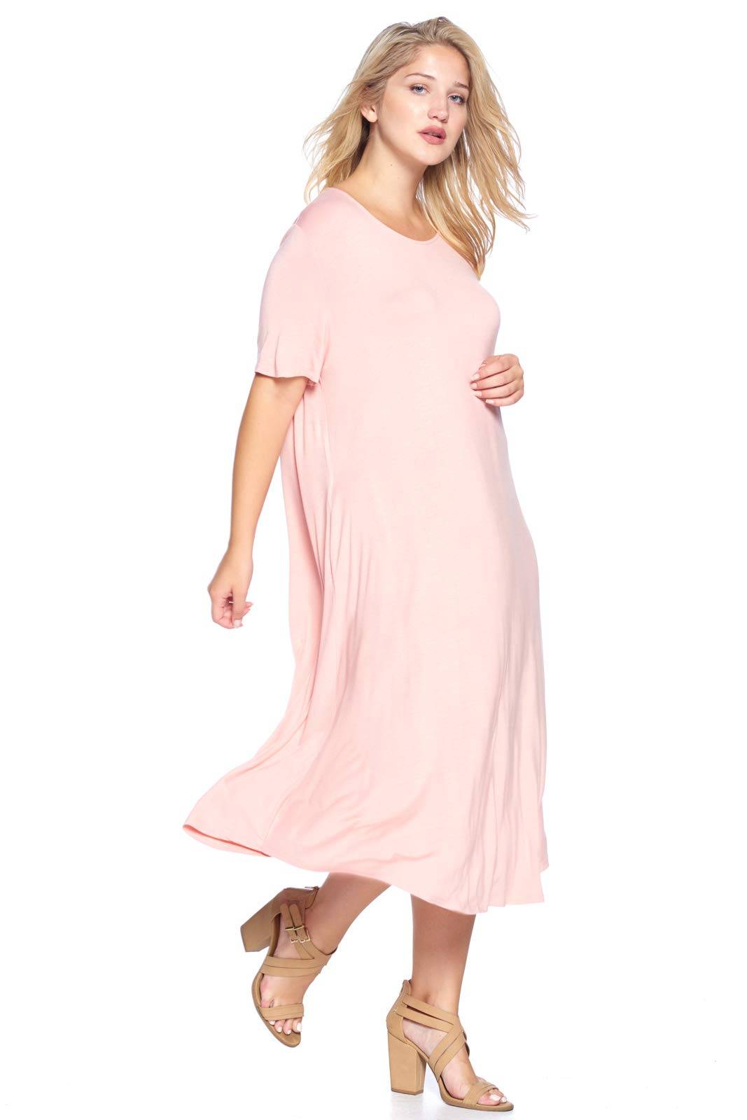 Women's Plus Size A-Line Pocket Midi Dress