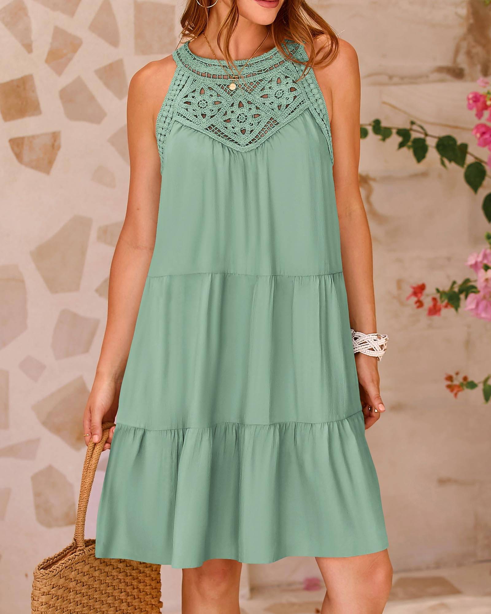 Womens Summer Casual Sundress A Line Dresses