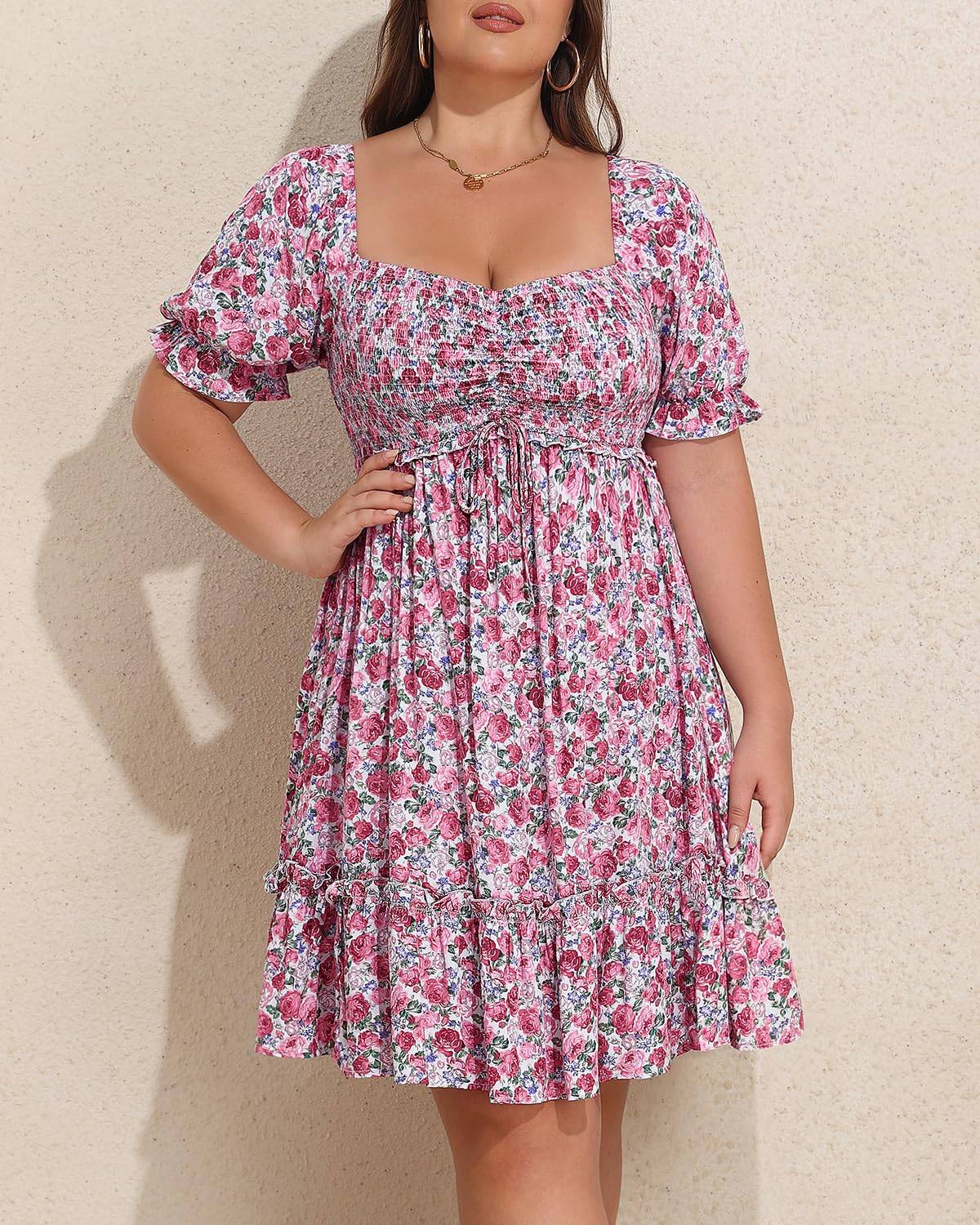 Fashion Women Plus Size Short Summer Mini Dress