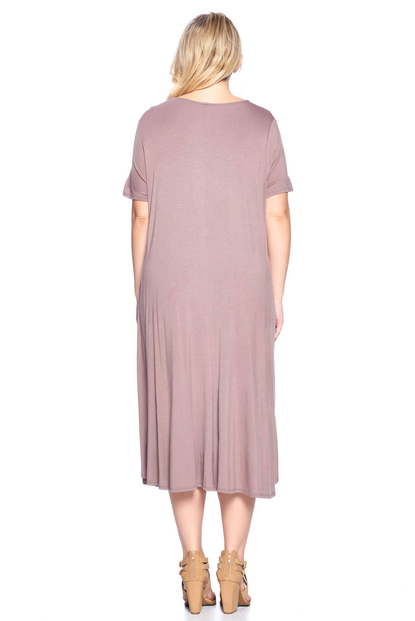 Women's Plus Size A-Line Pocket Midi Dress