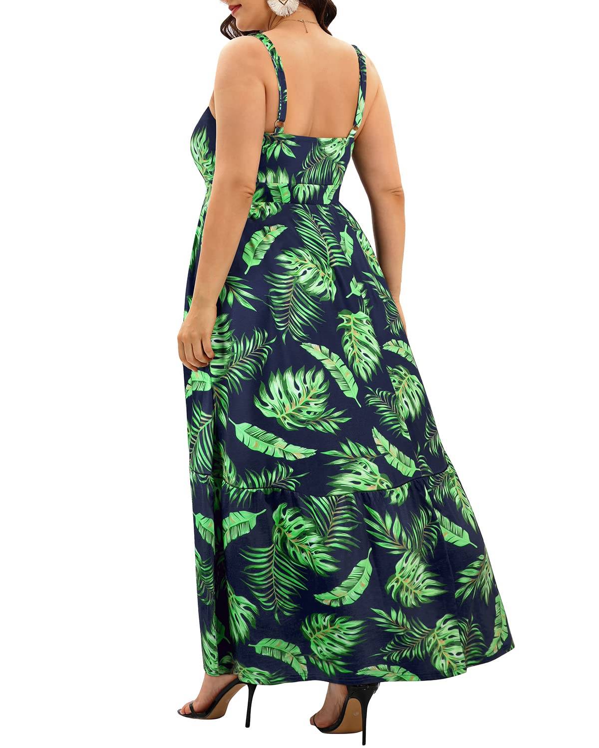 Women's Plus Size Maxi Sun Dress Sundress Pockets