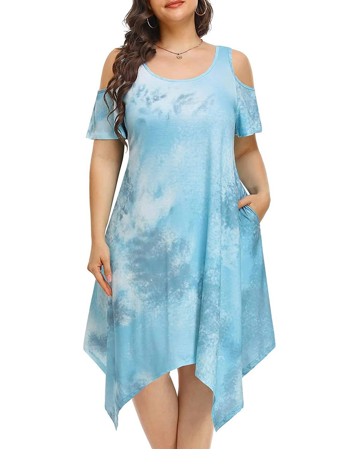 Women's Plus Size Sundress Dress with Pockets