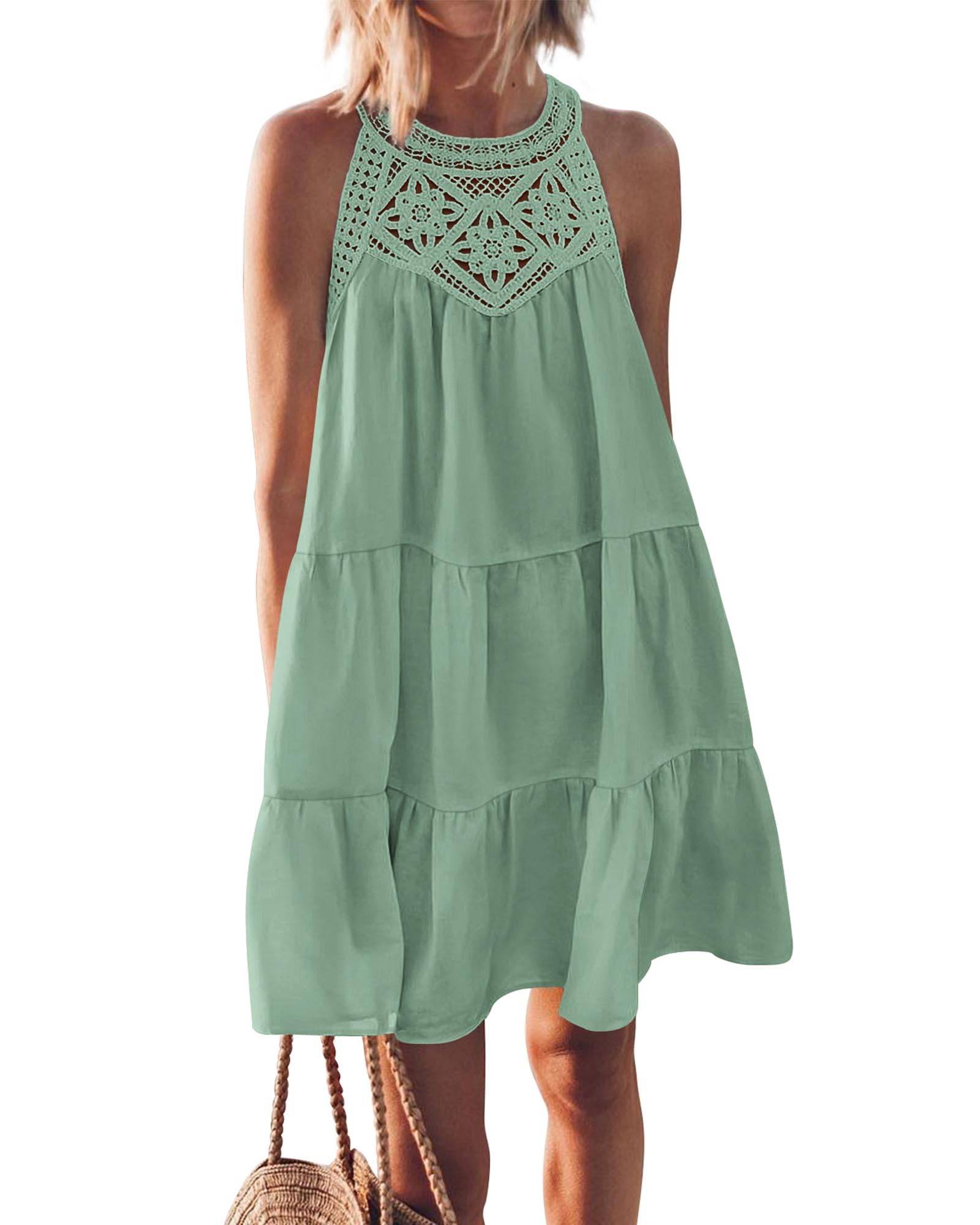 Womens Summer Casual Sundress A Line Dresses