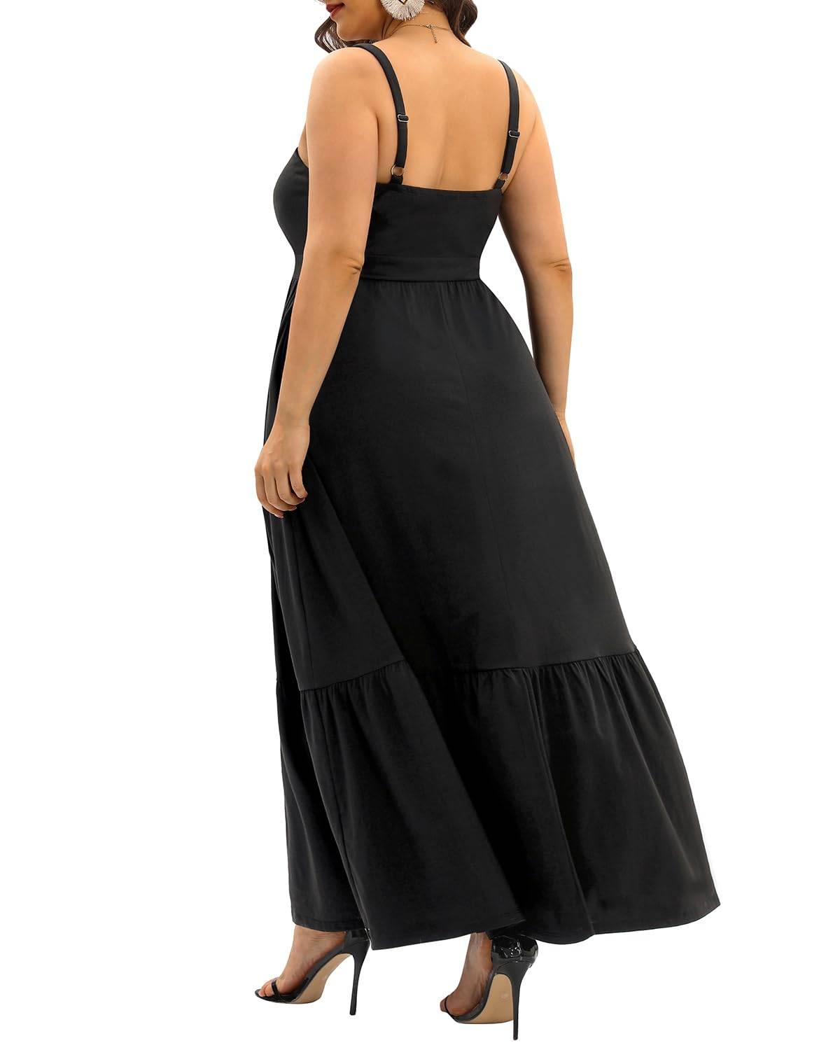 Women's Plus Size Maxi Sun Dress Sundress Pockets