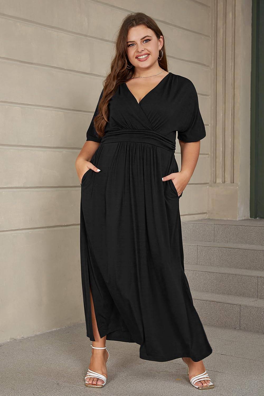 Plus Size Maxi Dresses Women Boho Floral