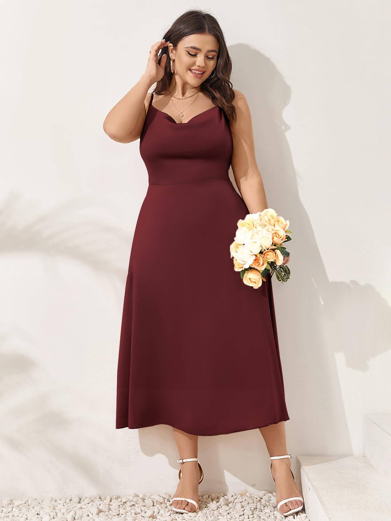 Women Plus Size Dress Party A-Line Maxi Dresses