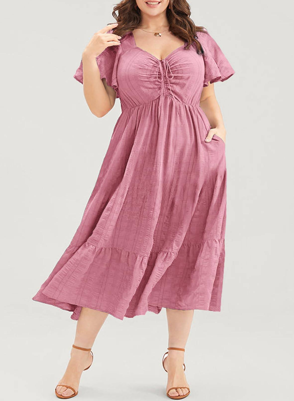 Womens Plus Size Dress Maxi Long Dresses