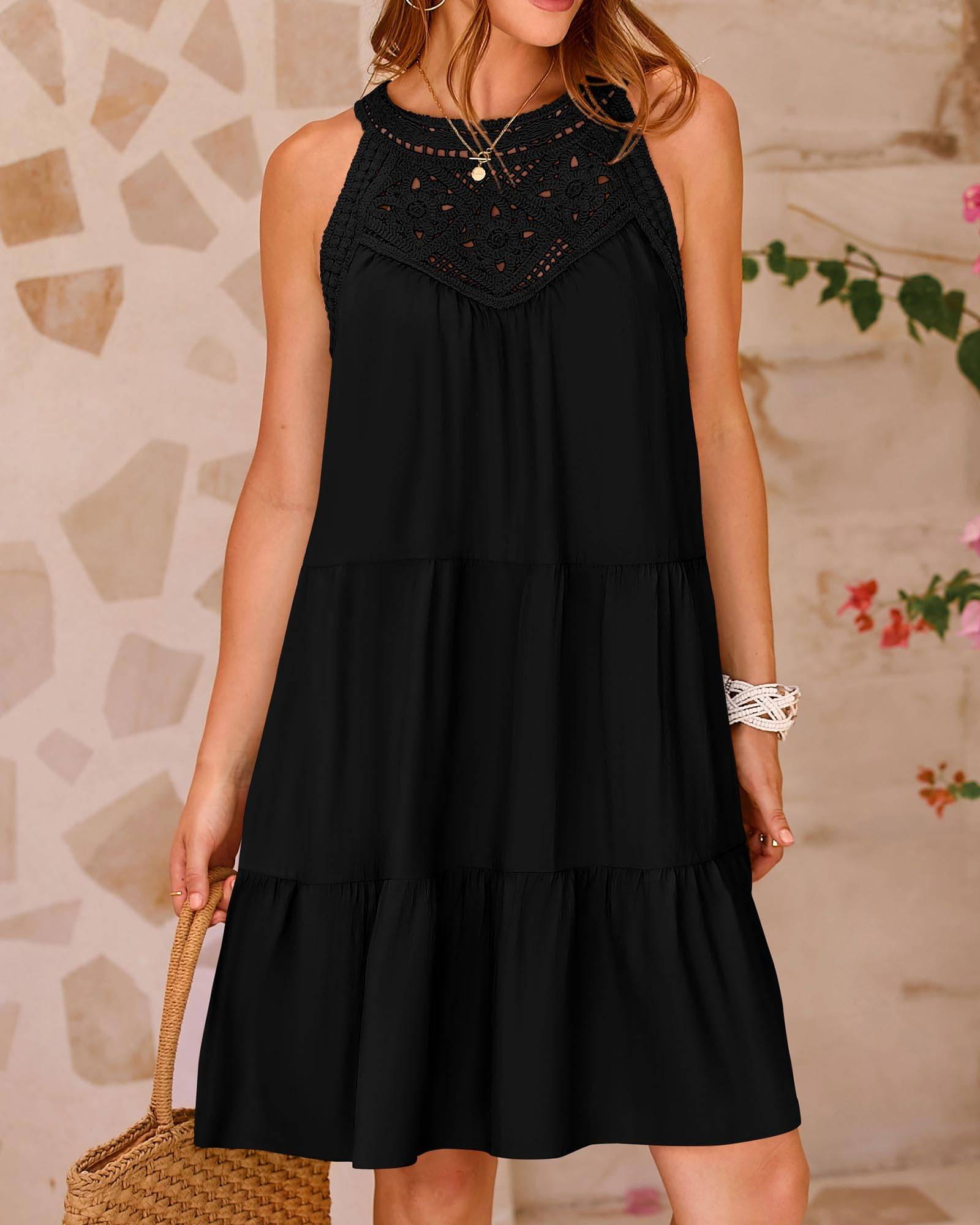 Womens Summer Casual Sundress A Line Dresses