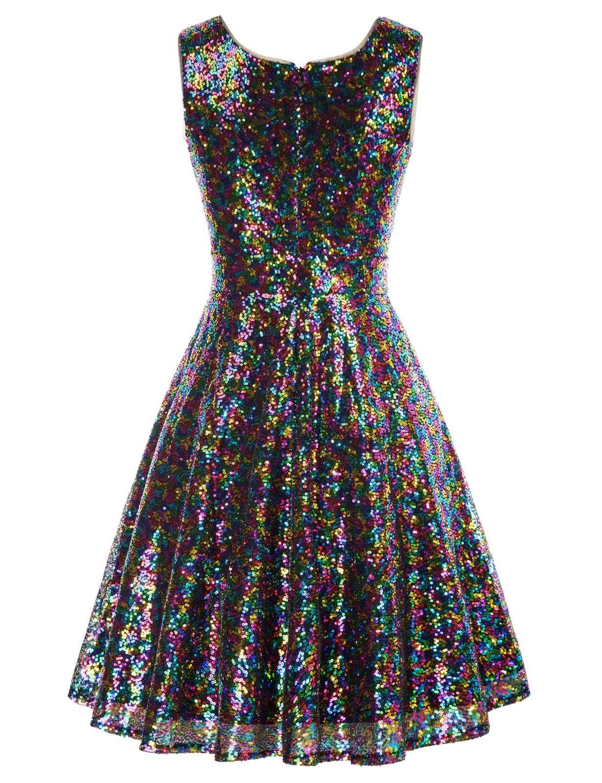 Women's Dresses V-Neck Glitter Evening Party Dress