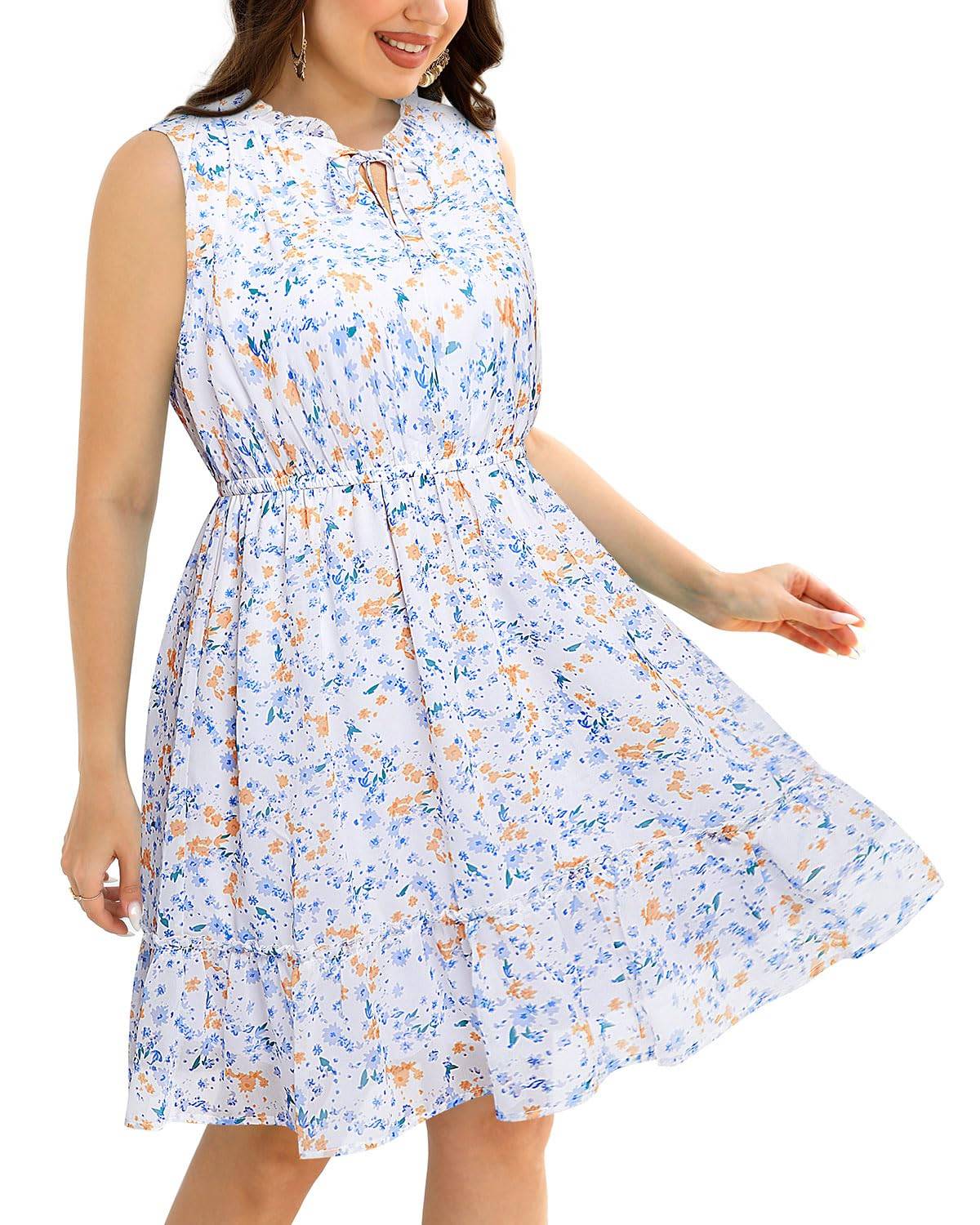 Plus Size Summer Short Dresses Boho Sundress