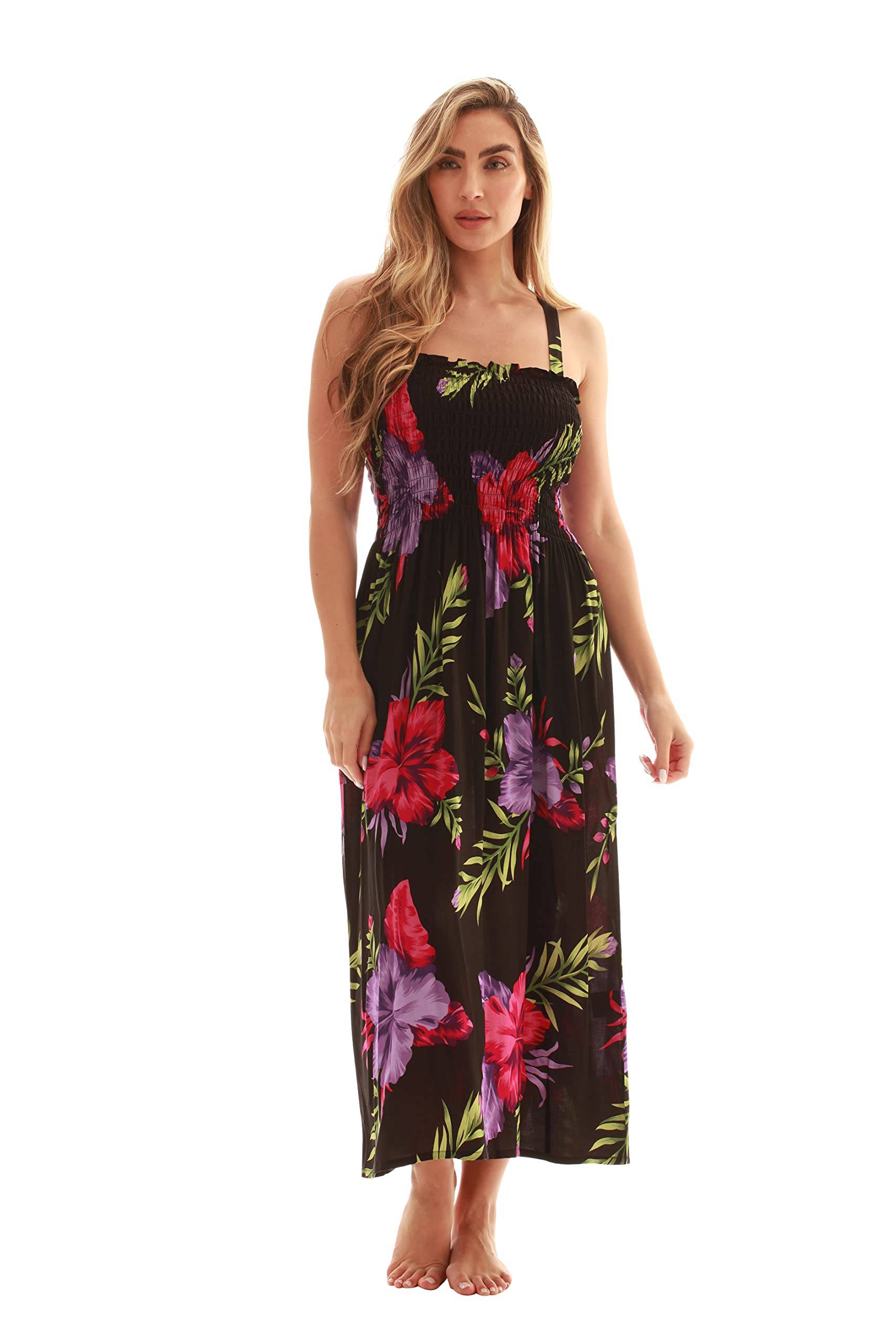 Women Floral Print Sundress Cover Up Summer Dress