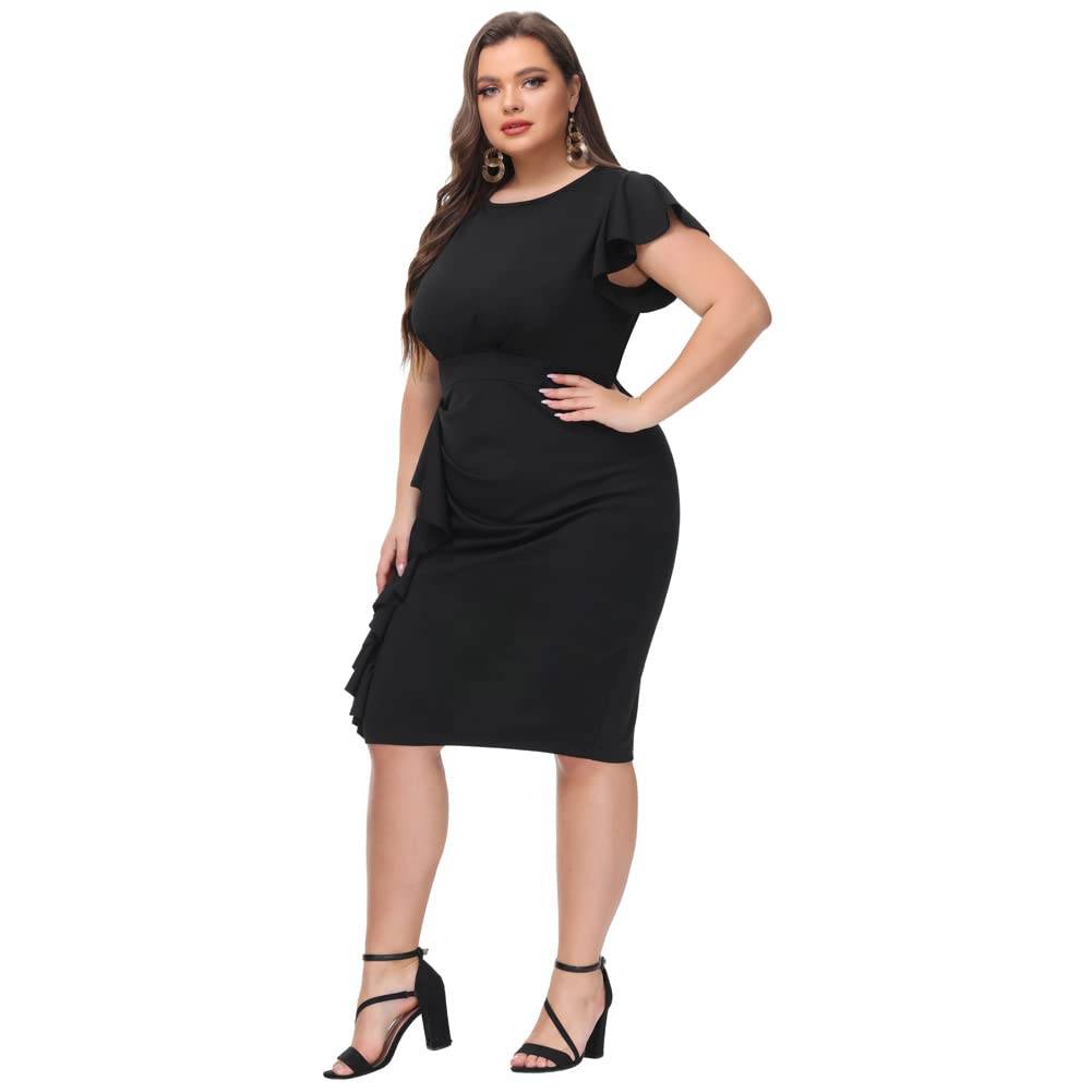 Women's Plus Size Vintage Party Pencil Dress