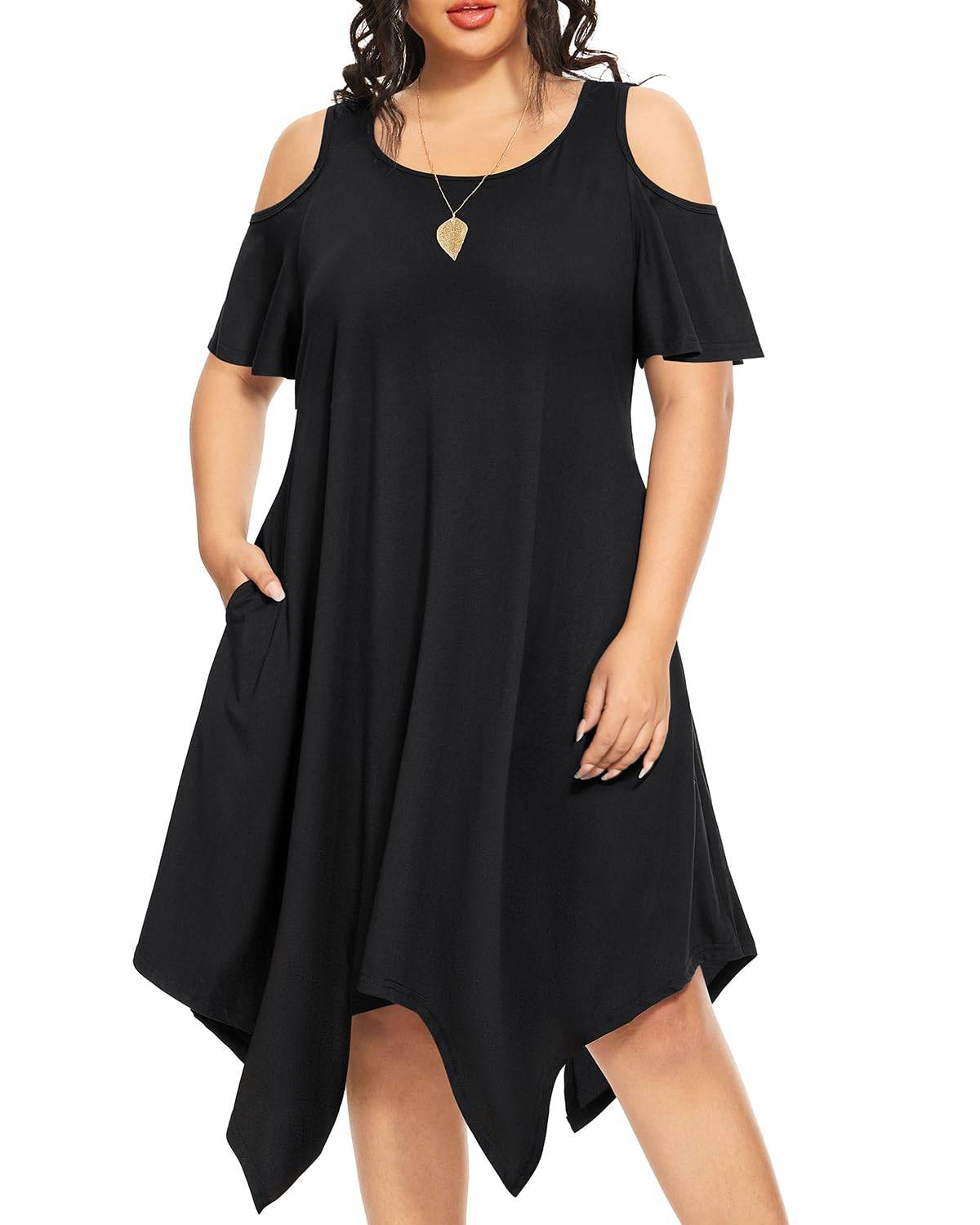 Women's Plus Size Sundress Dress with Pockets