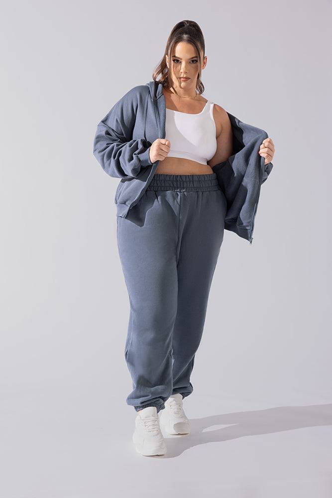 Cloud Rollover Sweatpant - Denim Blue