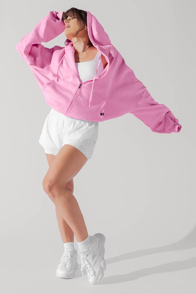 Zip Cloud Hoodie - Malibu Pink