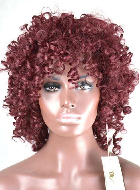 Curly Capless Synthetic Hair 120% 14 Inches Wigs