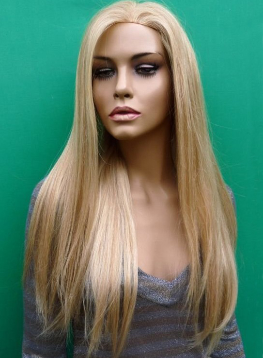 Full Lace Cap Straight Remy Human Hair 120% 22 Inches Wigs