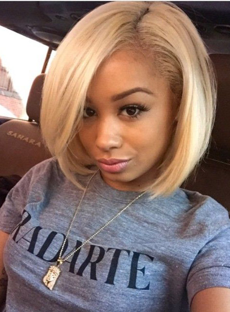 Straight Lace Front Cap Human Hair 120% 10 Inches Wigs