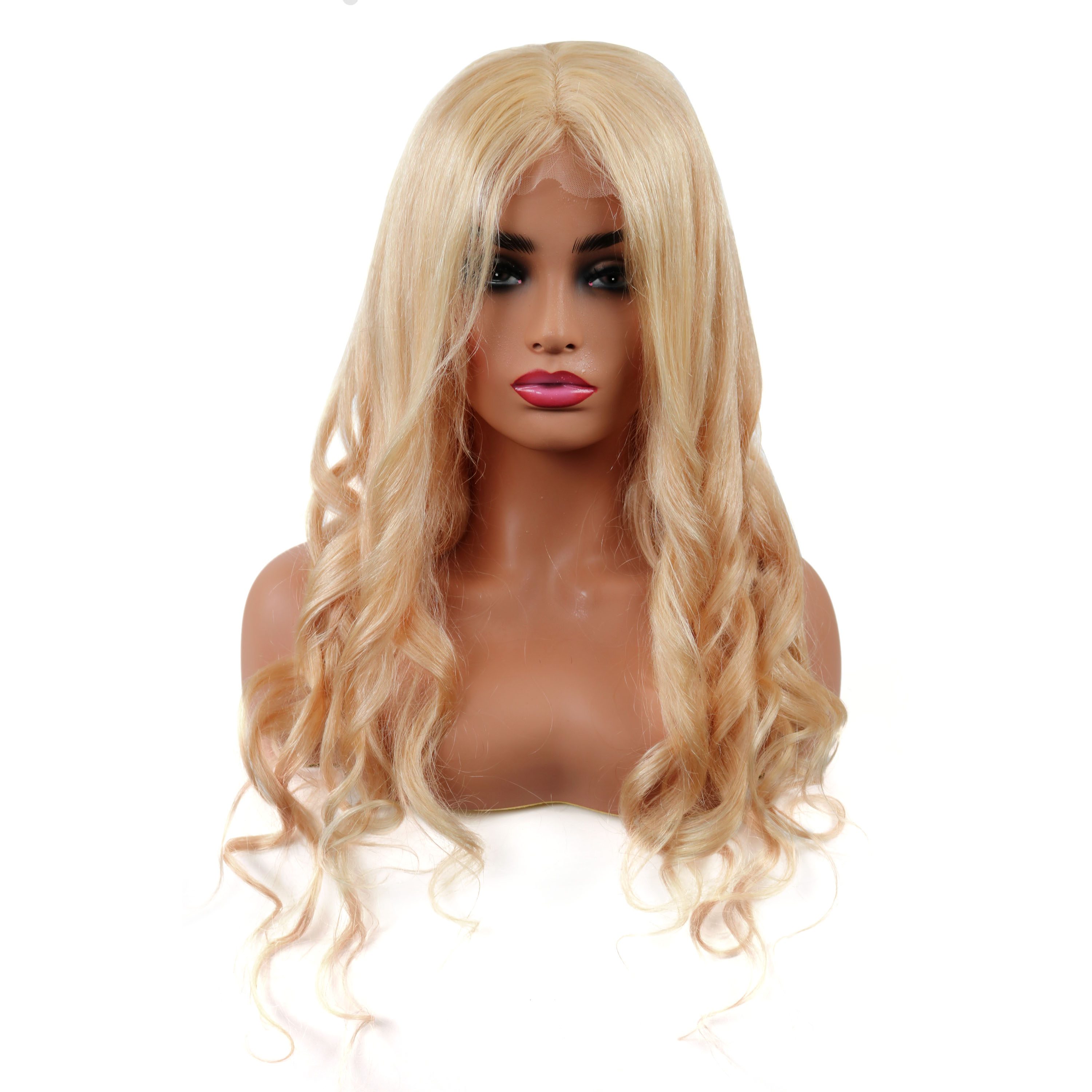 Human Hair Lace Front Cap Curly 120% 22 Inches Wigs