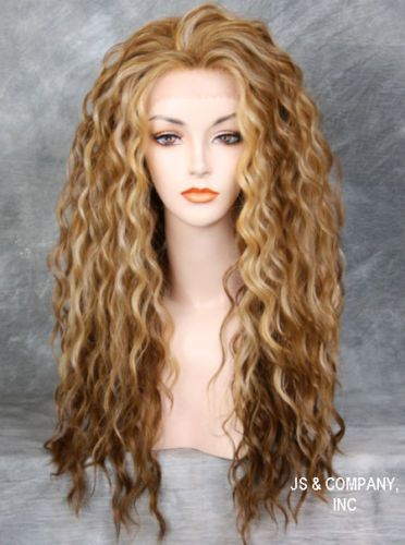 Women Wavy Lace Front Cap Synthetic Hair 24 Inches 120% Wigs