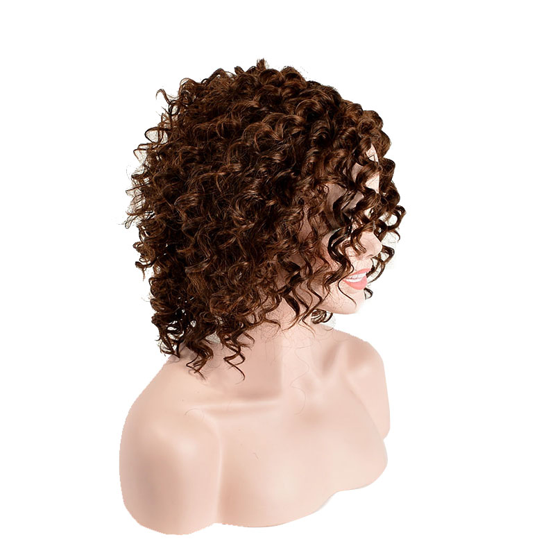 Curly Synthetic Hair Women Capless 130% 12 Inches Wigs