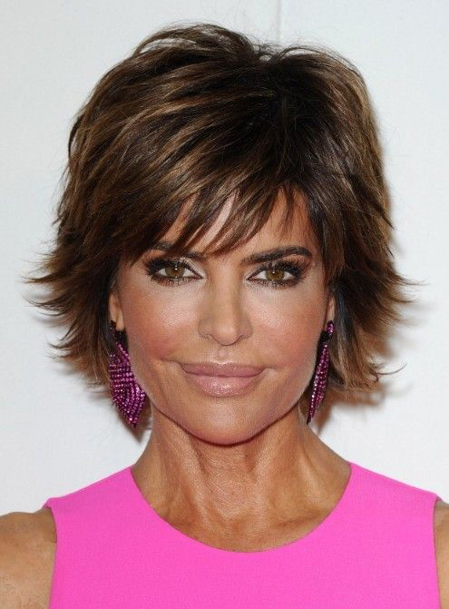 Lisa Rinna Wigs Straight Monofilament Top Lace Front Cap Human Hair 8 Inches 120% Wigs