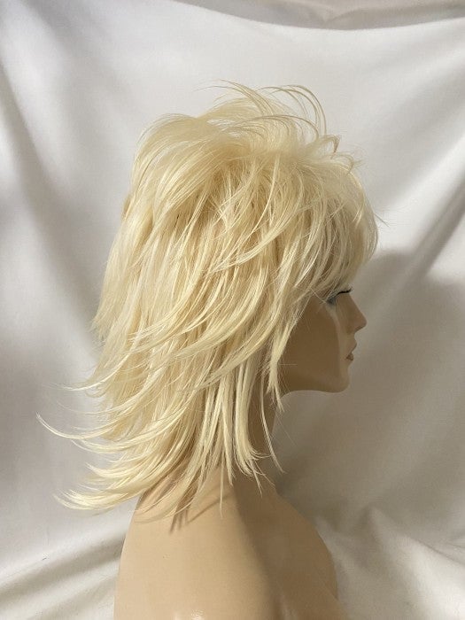 Fluffy Mid-length Layered Wavy Blonde Synthetic Dolly Parton Wigs