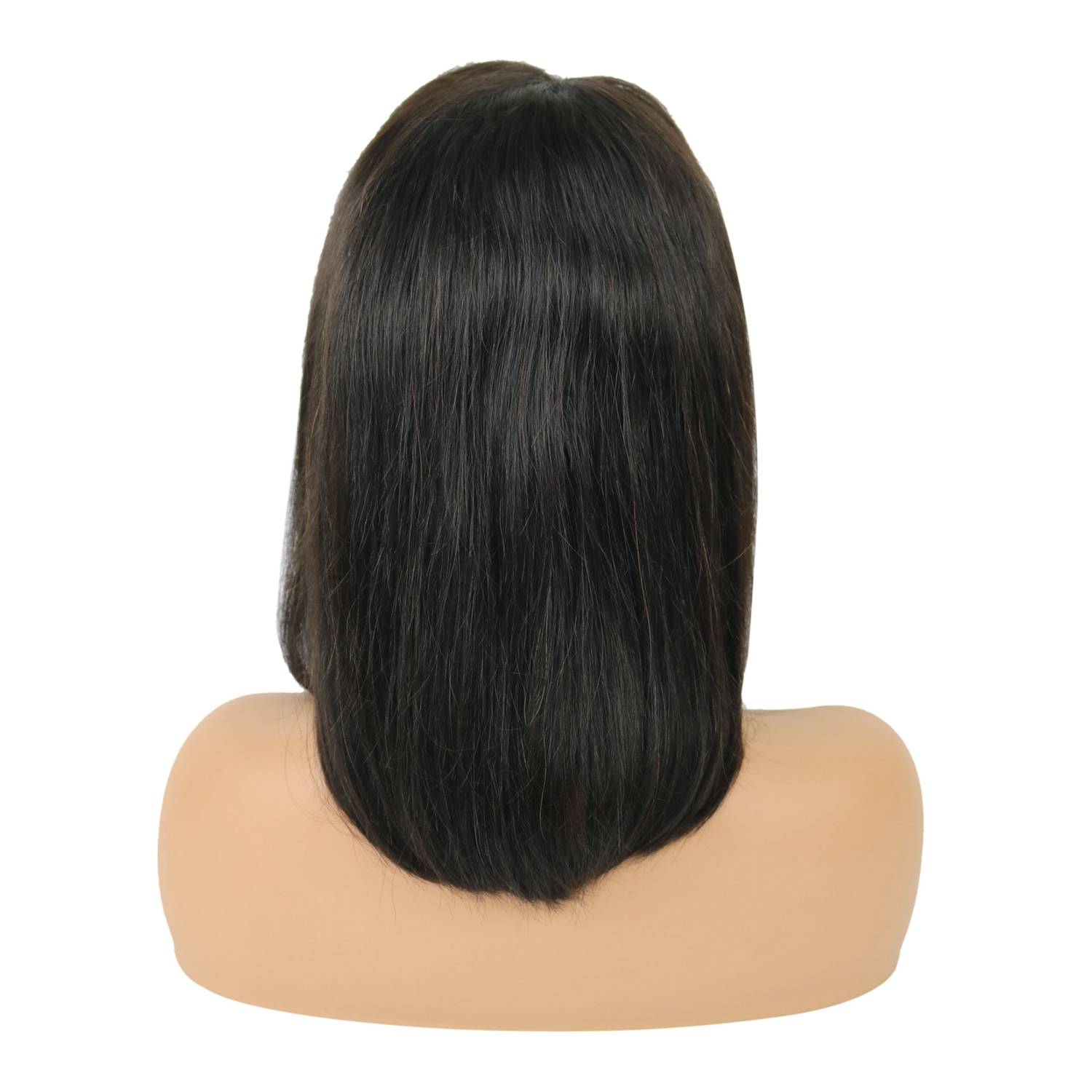 Medium Straight Lace Front Wigs Human Hair 12 Inches