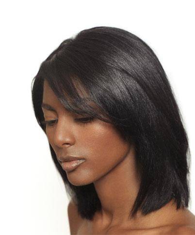 Medium Straight Lace Front Wigs Human Hair 12 Inches
