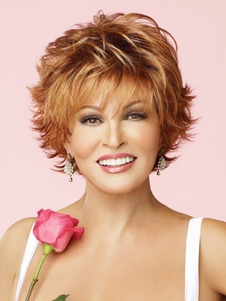 Raquel Welch Wigs Wavy Lace Front Human Hair Wigs Without Bangs