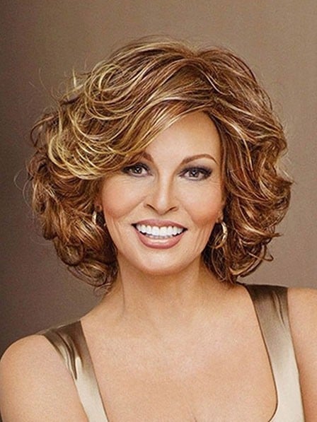 Medium Length Lace Front Raquel Welch Human Hair Wigs