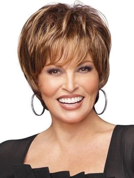 Straight Full Lace 100% Human Hair Wigs Raquel Welch Wigs