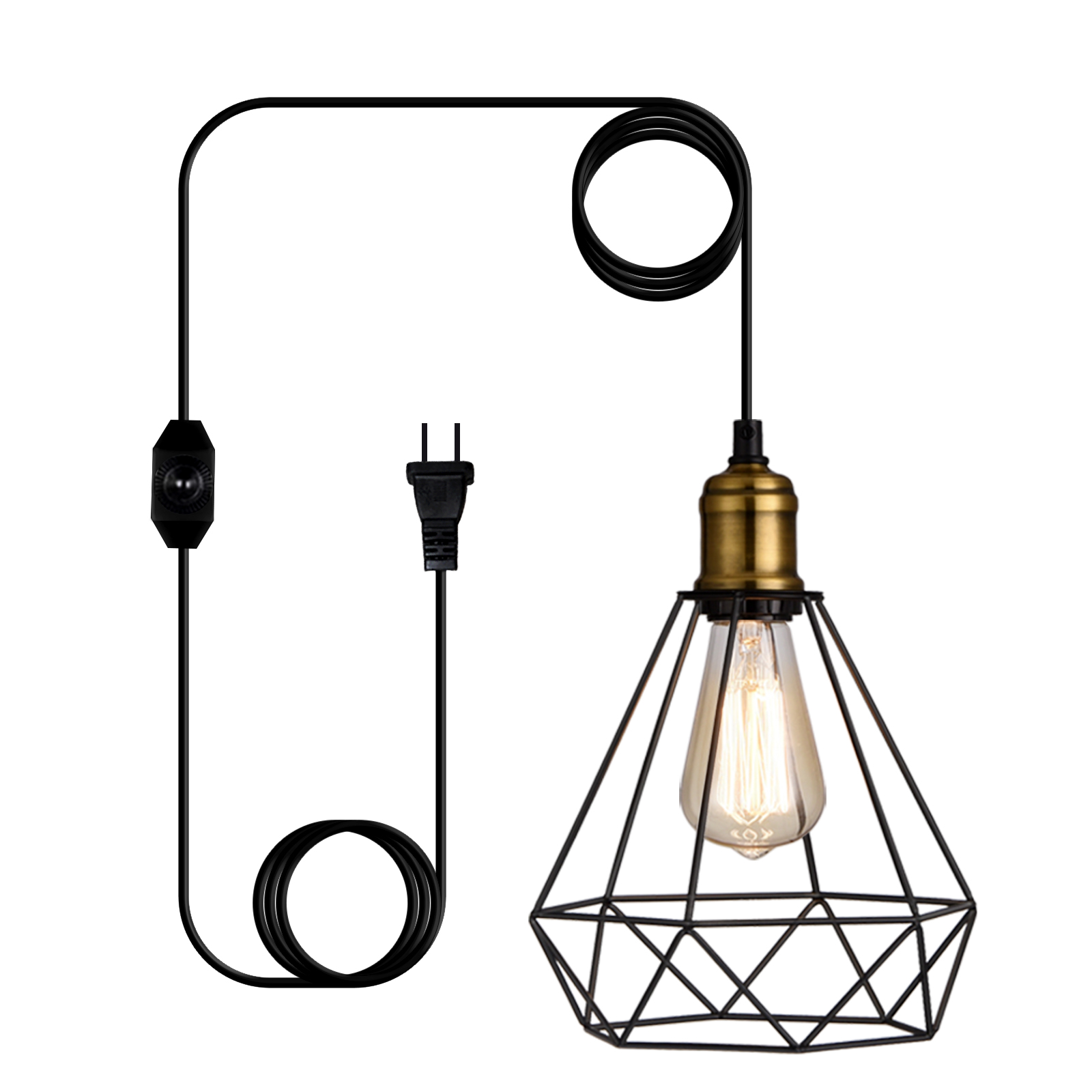 LIGHTESS Plug in Pendant Lights with Dimmer Switch ...