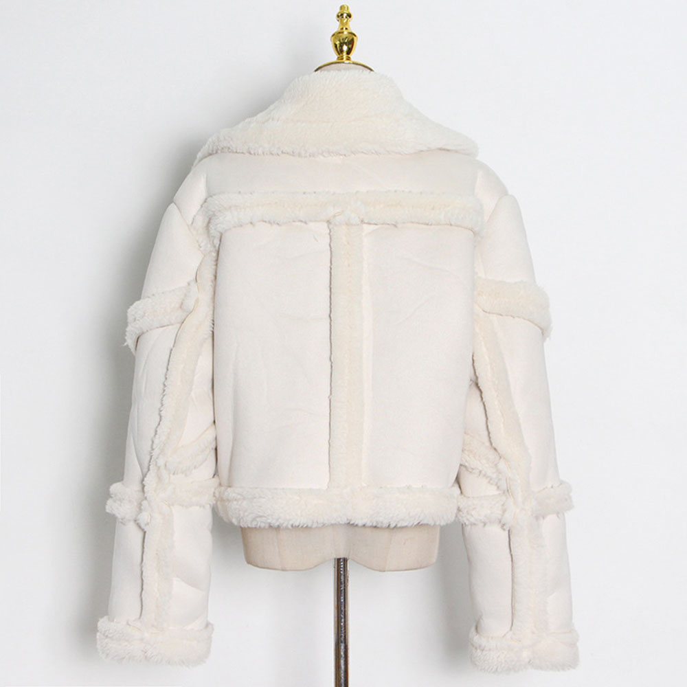 Long Sleeve Fleece Loose Regular Women's Jacket
