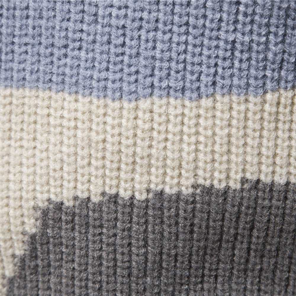 Color Block Patchwork Turtleneck Standard Slim Men's Sweater