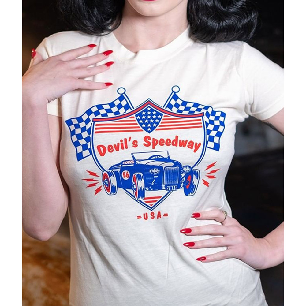 Devil's Speedway Hot Rod T-Shirt | Women's T-Shirt