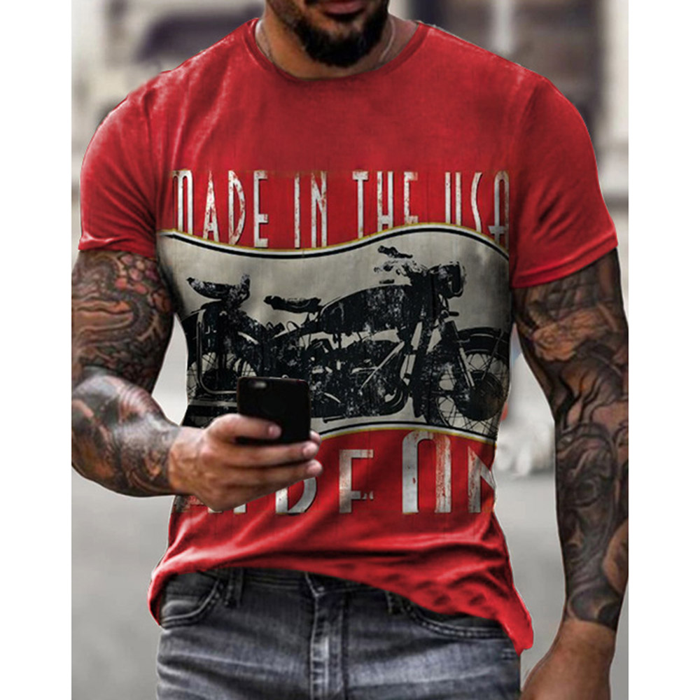 Tactical T-Shirts Print Casual Round Neck Pullover Men's T-shirt