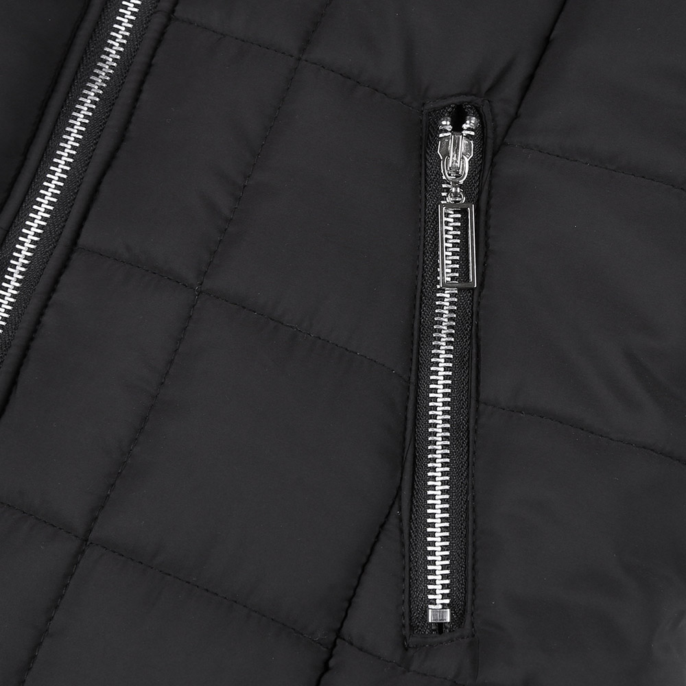 Slim Zipper Zipper Mid-Length Women's Cotton Padded Jacket