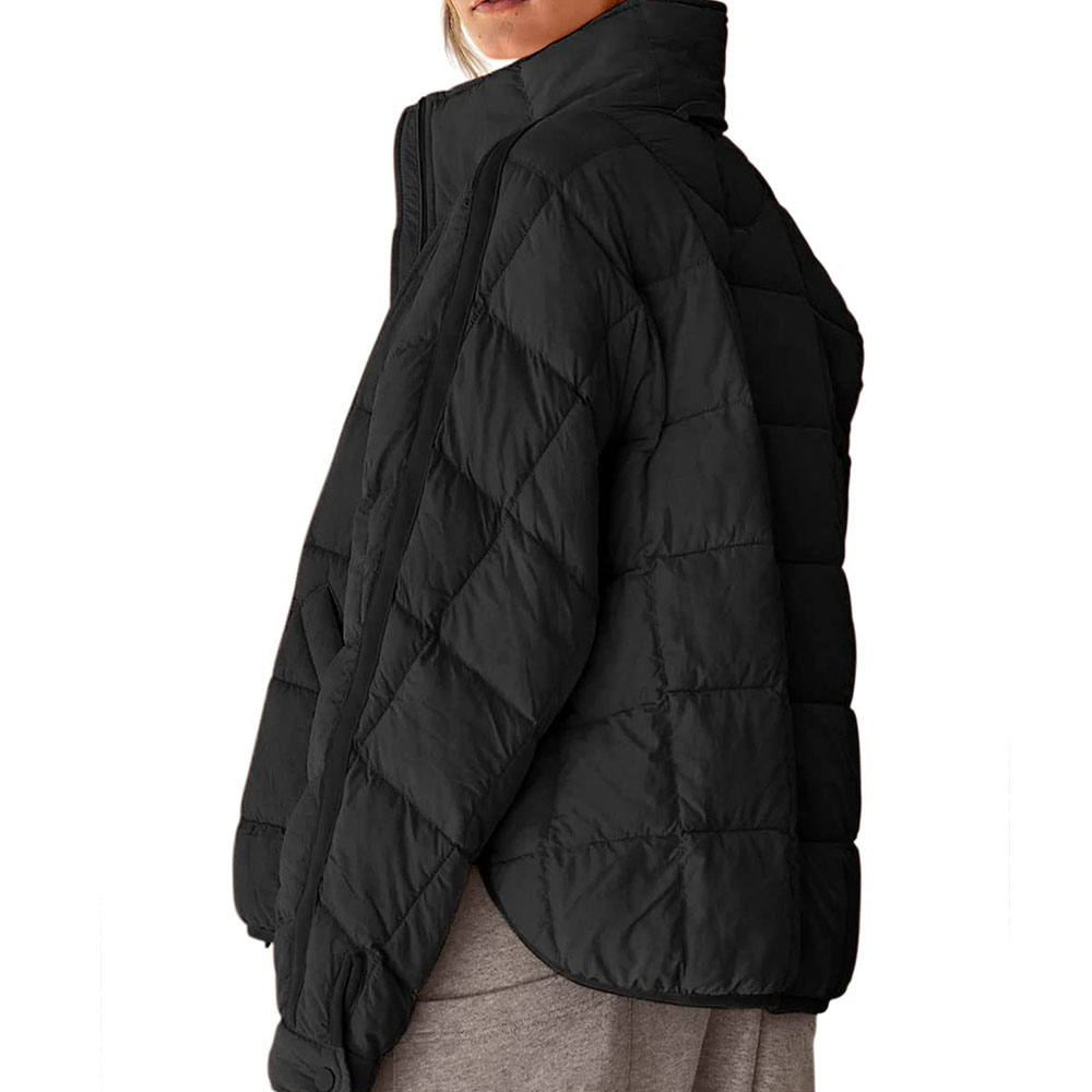 Pocket Zipper Loose Standard Women's Cotton Padded Jacket