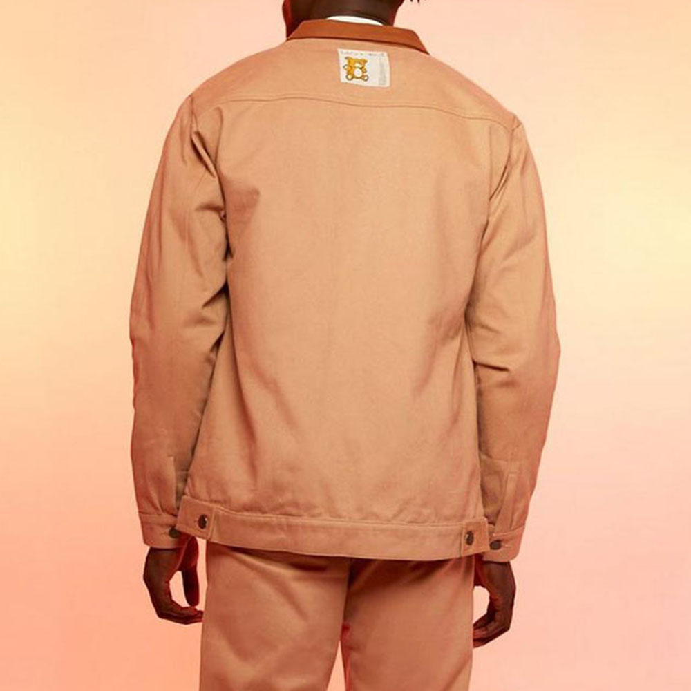 Color Block Lapel Patchwork Single-Breasted Men's Jacket
