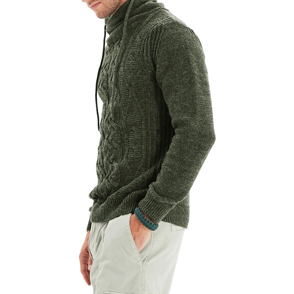 Heap Collar Standard Plain Winter Men's Sweater