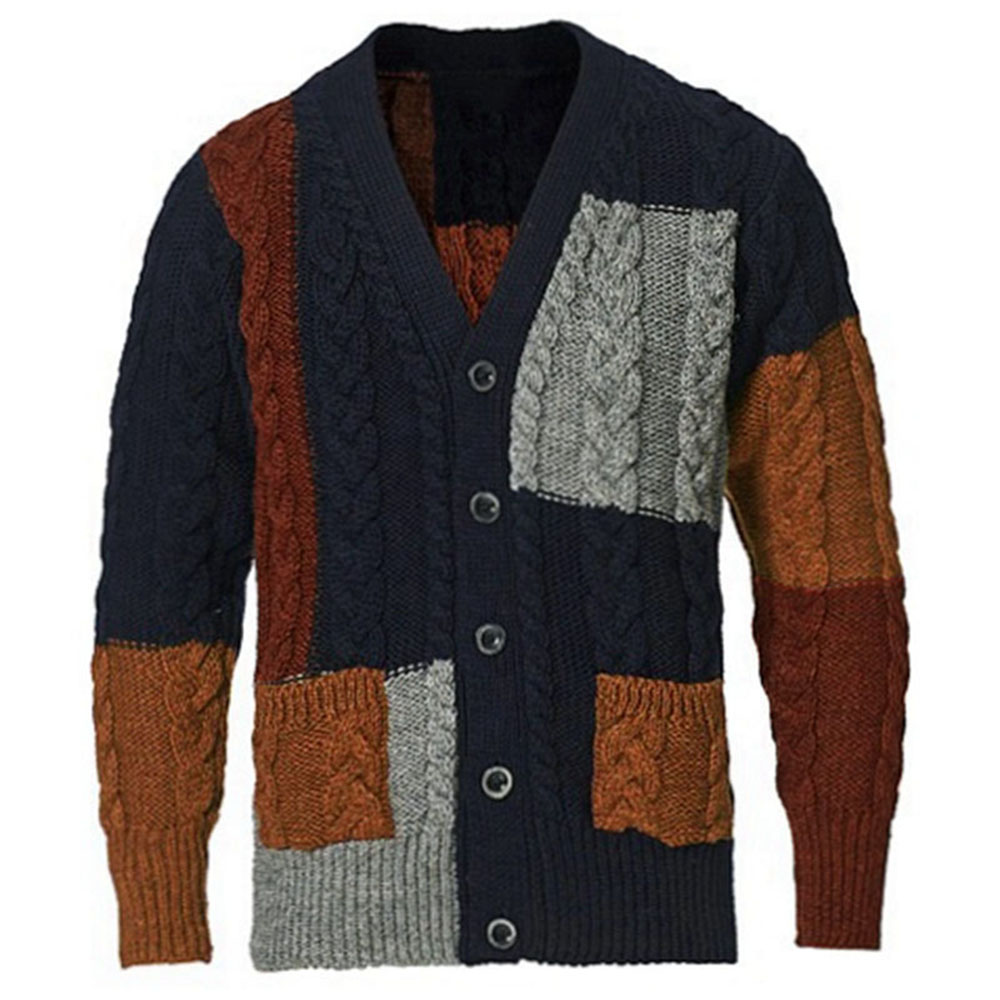 Pocket Standard V-Neck Casual Men's Sweater