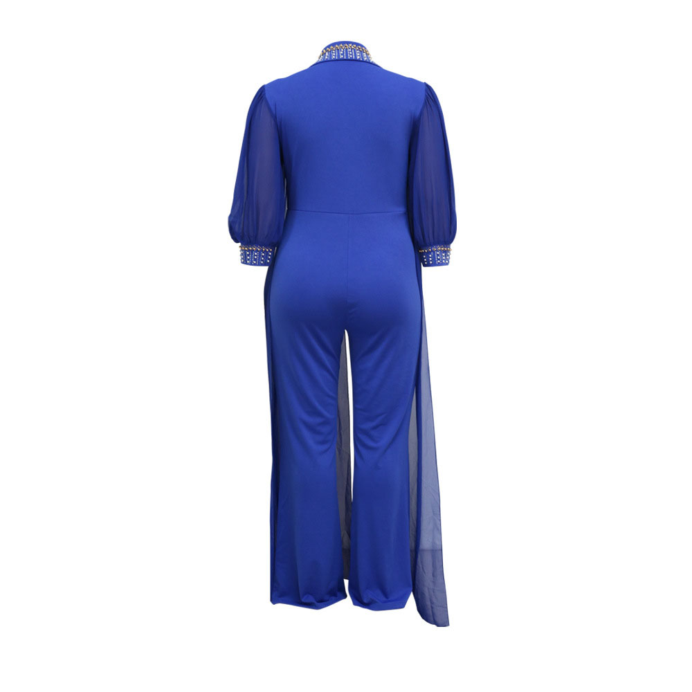 Full Length Fashion Asymmetric Plain Mid Waist Women's Jumpsuit